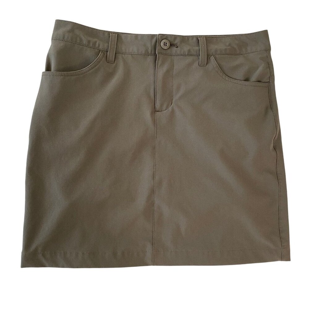 Eddie Bauer Travex Hiking Skort Shorts Brown Outdoor Size 4 Stretch